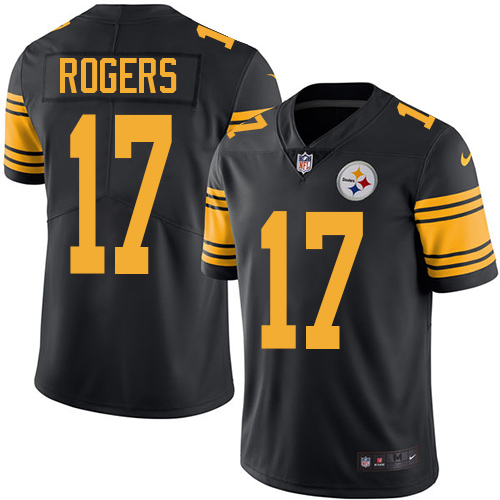 Youth Elite Eli Rogers Nike Jersey Black - #17 Rush NFL Pittsburgh Steelers